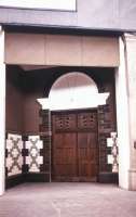 The doors to the lift at Broad Street station, a lift which had not worked since 1970, seen here in April 1984 hidden away in a quiet corner of 'London's forgotten terminus'.<br><br>[Ian Dinmore 02/04/1984]