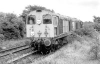 Class 20 no 20103 (still with tablet catcher recess) and sister locomotive head west light engine at the site of Balerno Junction in July 1978.<br><br>[Bill Roberton /07/1978]