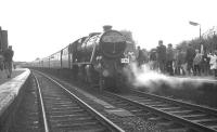 Stanier 8F 2-8-0 no 48033 calls at Sankey station on the west side of Warrington with the LCGB <I>Two Cities Limited</I> railtour on 23 June 1968. The special was making a photostop on its way from Liverpool Lime Street to Manchester Victoria.<br><br>[K A Gray 23/06/1968]