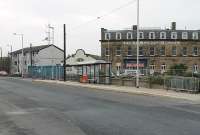 The new Fleetwood Ferry tram stop under construction outside the North Euston Hotel. It is seen here partly finished and replaced the old tram stop directly outside the Ferry itself. Previously there was just a setting down point here. [See image 26046] for the same location in 2009.<br><br>[Mark Bartlett 09/11/2011]