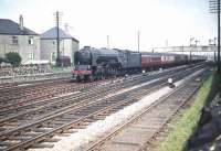 Long time Edinburgh resident A1 Pacific no 60162 <I>Saint Johnstoun</I> heads west through Saughton Junction on the last day of July 1959 and starts the gradual turn north with a train for Aberdeen.<br><br>[A Snapper (Courtesy Bruce McCartney) 31/07/1959]