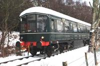 Battery Electric Unit being given a shove towards Banchory, by industrial diesel, after leaving Milton of Crathes on 3 January 2010.<br><br>[Brian Taylor  03/01/2010]