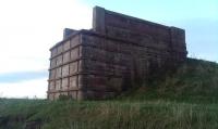 The substantial northern abutment of the former Alloa swing bridge stands alongside the Forth on 12 November 2011....  and will doubtless continue to do so for many a year.<br><br>[Grant Robertson 12/11/2011]