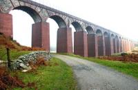 The viaduct over the valley of the Big Water of Fleet seen 40 years after closure of the 'Port Road' between Dumfries and Stranraer. Photographed in November 2005 looking east towards Dumfries<br><br>[John Furnevel 12/11/2005]