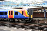 South West Trains 450 084 calls at Eastleigh on 17 November with a service for Waterloo. <br><br>[Peter Todd 17/11/2011]