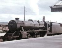 Black 5 no 45123 stands at the head of a train at the north end of Dingwall station in 1962.<br><br>[Colin Miller //1962]