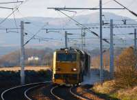 MPV DR98955, with water jets firing, returns east from Cardross on 22 November 2011. <br><br>[John McIntyre 22/11/2011]