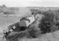 37 692 draws away from Thornton Yard with empties for Westfield Opencast Mine in October 1991.<br><br>[Bill Roberton /10/1991]