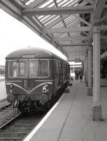 The next train to Aberdeen via the Deeside line stands at the platform at Ballater in July 1962. Closure of the line came 4 years later.<br><br>[R Sillitto/A Renfrew Collection (Courtesy Bruce McCartney) /07/1962]