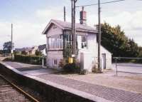 The box at the end of the platform. Ballyhaunis station, Co. Mayo, 1988.<br><br>[Ian Dinmore //1988]