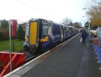 The 12.17 arrival from Waverley at North Berwick, November 2011.<br><br>[Bruce McCartney /11/2011]