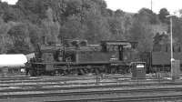 Heavy rain over the previous 24 hours has left a sheen on this class 078 Baltic tank parked at the north end of Rottweil shed on 4 September 1974. However the neatly stencilled 'Ausgemustert' (withdrawn) above the number on the cab-side leaves no doubt that its working days are over. <br><br>[Bill Jamieson 04/09/1974]