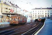 This is the Holmenkollbanen in July 1967. It runs from the west of the city of Oslo into the hills. Now modernised and part of the Metro System.<br><br>[Colin Miller /07/1967]