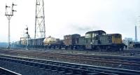 Clayton No. 8608 passes the Freightliner depot at Portobello as it makes for Millerhill Yard with an afternoon trip working from Leith South in April 1970.<br><br>[Bill Jamieson 13/04/1970]