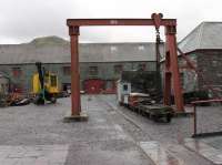 The former quarry railway and machinery workshops at Dinorwic now house the National Slate Museum of Wales and a wealth of interesting machinery and narrow gauge railway vehicles. This is the view into the workshops yard from the main entrance.<br><br>[Mark Bartlett 02/12/2011]