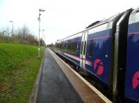 The 10.00 ex-Waverley shortly after arrival at South Gyle station on 2 December 2011.<br><br>[Bruce McCartney 02/12/2011]