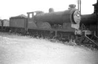 A forlorn looking 62439 <I>'Father Ambrose'</I>, one of the Scott class 4-4-0s, stands in the yard at Bathgate in August 1958. A long-time resident of 64F, the locomotive was not 'officially' withdrawn from here until October 1959, following which it was cut up at MMS Wishaw some 4 months later.<br><br>[Robin Barbour Collection (Courtesy Bruce McCartney) 26/08/1958]