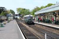 A preserved Waggon & Maschinenbau railbus waits patiently, in a (fairly) timeless scene, at Sheringham station on a sunny 6th May 2011.<br><br>[Brian Taylor 06/05/2011]