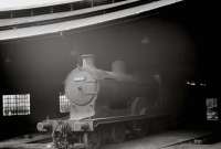 Pickersgill ex-Caledonian 4-4-0 no 54466 in the roundhouse at Inverness in 1962, a few months before its withdrawal. [See image 9216].<br><br>[R Sillitto/A Renfrew Collection (Courtesy Bruce McCartney) //1962]