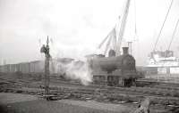 A Caley 0-6-0 in action at Ardrossan Harbour on a cold November morning in 1962.<br><br>[R Sillitto/A Renfrew Collection (Courtesy Bruce McCartney) 24/11/1962]