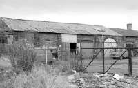 Part of the former workshops of the Edinburgh Leith and Newhaven Railway at Logie Green Road, Edinburgh, in 1977. The site is now occupied by a Tesco supermarket.<br><br>[Bill Roberton //1977]