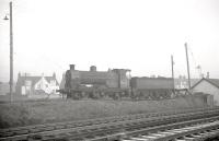End of the line. Ex-Caledonian 0-6-0 no 57673 stands at the south east corner of Ardrossan shed yard in the early part of 1962, around the time of its withdrawal. <br><br>[R Sillitto/A Renfrew Collection (Courtesy Bruce McCartney) //1962]
