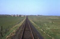 The distinctive links landscape of the St Combs branch, seen looking back towards Cairnbulg from the rear of the 2.15pm DMU from Fraserburgh on Saturday 1st May 1965, the last day of service.<br><br>[Frank Spaven Collection (Courtesy David Spaven) 01/05/1965]