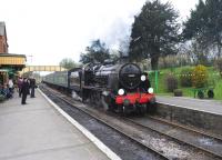 Maunsell 'U' Class 2-6-0 31806 at Ropley Station, Mid Hants Railway, on 27 December.<br><br>[Peter Todd 27/12/2011]