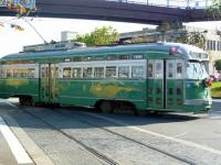 Single-ended PCC Streetcar no 1053 at Pier 39, San Francisco, on 7 December 2011. [Photo John Steven Jr.]<br><br>[John Steven Collection 07/12/2011]