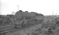<I>The end is nigh.</I> K3 2-6-0 no 61806, withdrawn from Lincoln shed in March 1960, awaits the inevitable at Doncaster works later that same year.<br><br>[K A Gray //1960]