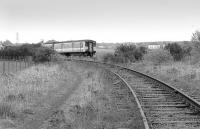 Looking south east along the Bowhill branch towards Glencraig Junction on 17 May 1991. A class 150 unit is passing on a Fife Circle service between Cardenden and Lochgelly.<br><br>[Bill Roberton 17/05/1991]