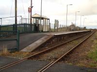 Tonfanau, between Tywyn and Fairbourne, looking north from the adjacent road crossing in December 2011. <br><br>[David Pesterfield 06/12/2011]