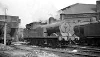 Class N5 0-6-2T no 69267 in the shed yard at Sunderland South Dock, thought to have been taken around 1958.<br><br>[K A Gray //]