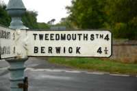 Remote crossroads in Northumberland #2, August 2006, with the traveller directed, this time, to Tweedmouth Station some 4 miles distant and some 42 years after closure! [See image 37064] <br><br>[Brian Taylor /08/2006]