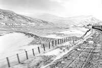 View just north of Dalnaspidal from a northbound train in 1967 - and the evidence of the recent lifting of the Down line clear to see.<br><br>[Frank Spaven Collection (Courtesy David Spaven) //1967]