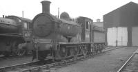 J36 0-6-0 65345 stands in the shed yard at 62A Thornton Junction in October 1964 alongside B1 4-6-0 61350.<br><br>[K A Gray 30/10/1964]