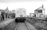 The <I>'Buchan Belle'</I> railtour makes a photostop at Strichen in June 1974.<br><br>[Bill Roberton 01/06/1974]