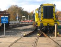 A notice that seems to work. Looking west from the entrance to the main exhibition hall at Shildon in November 2010. The locomotive is Class 600 diesel electric no 663 <I>'Annette'</I>, originally built for the Dutch State Railways by English Electric and now used as the museum pilot.<br><br>[John Furnevel 23/11/2010]