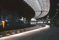 Light, shade, and just the hint of a Deltic, under York station's magnificent roof in the mid 1970s.<br><br>[Frank Spaven Collection (Courtesy David Spaven) //]