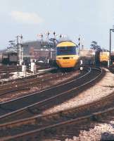 An HST leaving Taunton in the summer of 1985.<br><br>[Ian Dinmore /07/1985]