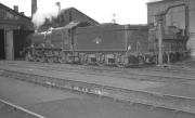 Castle class 4-6-0 no 5076 <I>'Gladiator'</I> stands in the yard outside Reading ex-GWR Shed on 6 October 1961.<br><br>[K A Gray 06/10/1961]