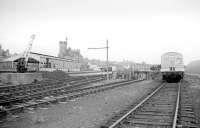 The <I>'Buchan Belle'</I> railtour in Fraserburgh goods yard on 1 June 1974.<br><br>[Bill Roberton 01/06/1974]