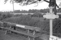 Photograph taken at Rosewell and Hawthornden on 08 September 1962. This was the last day of passenger services at the station, which had retained a local DMU service to Waverley following closure of the Peebles Loop between Hawthornden Junction and Kilnknowe Junction, Galashiels, some 7 months earlier. The seat displays the name originally carried from the station's opening in 1855 until the change in 1928.    <br><br>[R Sillitto/A Renfrew Collection (Courtesy Bruce McCartney) 08/09/1962]