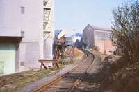 The steeply graded Harbour Branch at Kirkcaldy on 7 April 1983. [See image 28131] <br><br>[Peter Todd 07/04/1983]