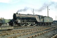 Gresley V2 2-6-2 no 60825, photographed in the shed yard at Eastfield in the spring of 1959.<br><br>[A Snapper (Courtesy Bruce McCartney) 23/05/1959]