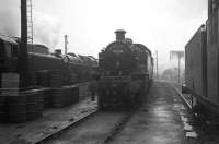 Ivatt 2MT 2-6-2T No. 41229 stands in the bucketing rain at Kingmoor in 1967.<br><br>[Colin Miller //1967]