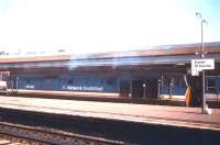 Class 50 no 50002 <I>Superb</I> at Exeter St Davids on 20 January 1991 in Network SouthEast livery.<br><br>[Ian Dinmore 20/01/1991]