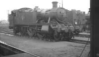 Ex-GWR 2-6-2T no 4149 photographed in the shed yard at 84C Banbury on 15 August 1962. Withdrawal came approximately 6 months later.<br><br>[K A Gray 15/08/1962]