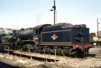 Gresley K4 no 61994 <I>The Great Marquess</I> stands on the ash roads at Eastfield shed in May 1959.<br><br>[A Snapper (Courtesy Bruce McCartney) 23/05/1959]