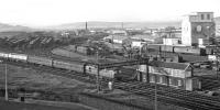 A BRCW Type 2 propels its train back past Welsh's Bridge box into Inverness station in 1967. [See image 36843]<br><br>[Frank Spaven Collection (Courtesy David Spaven) //1967]